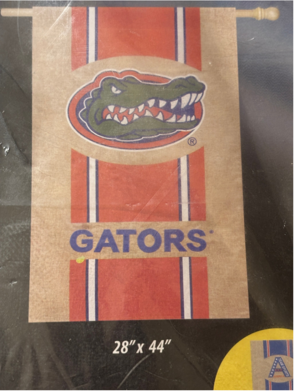 Brand New Florida Gators Yard Sign Burlap 28" x 44"